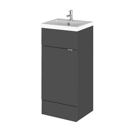Hudson Reed Fusion Floor Standing Single Door 400mm Vanity Unit & Polymarble Basin (1 size, 5 colours) - Brand New Bathrooms