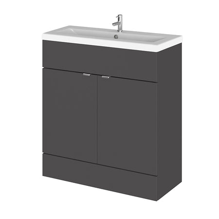 Hudson Reed Fusion Floor Standing Double Door 800mm Vanity Unit & Ceramic Basin (1 size, 5 colours) - Brand New Bathrooms