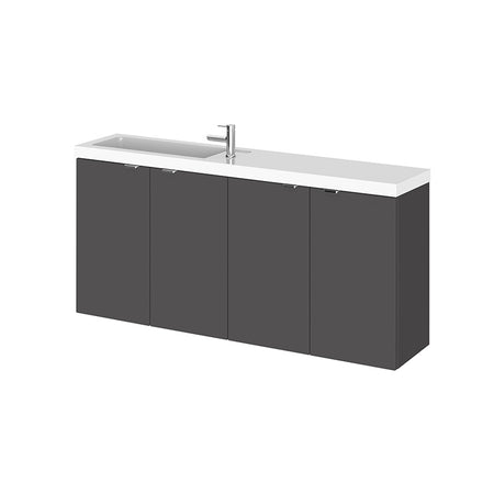 Hudson Reed Fusion Wall Hung Four Door 1200mm Compact Vanity Unit & Basin (1 size, 4 colours) - Brand New Bathrooms