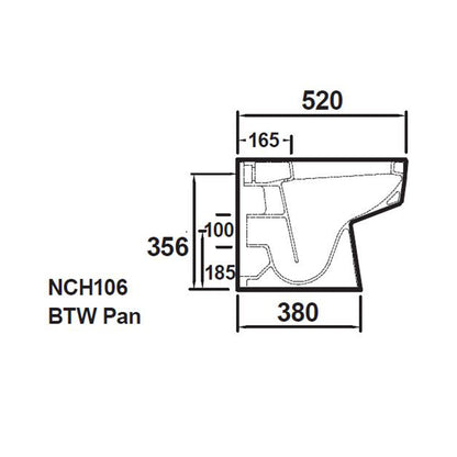 Hudson Reed Bliss Fusion Fitted Square Back to Wall Toilet Pan & Seat (White) - Brand New Bathrooms