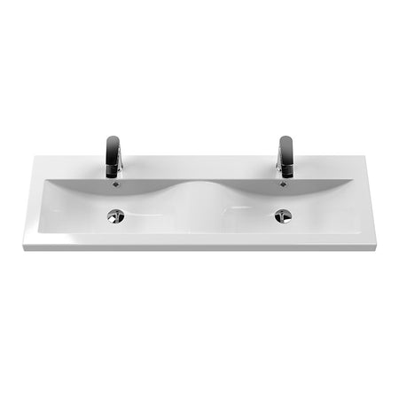 Hudson Reed Juno Wall Hung Double Drawer 1200mm Vanity & Double Vitreous China Basin (1 size, 5 colours) - Brand New Bathrooms