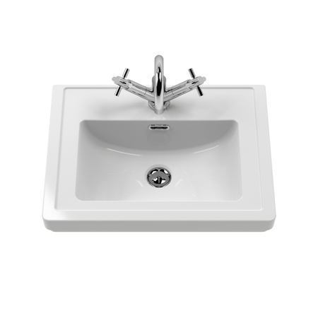 Nuie Classique 500mm Floor Standing 2-Door Vanity & Basin 1TH (1 size, Satin Grey) - Brand New Bathrooms
