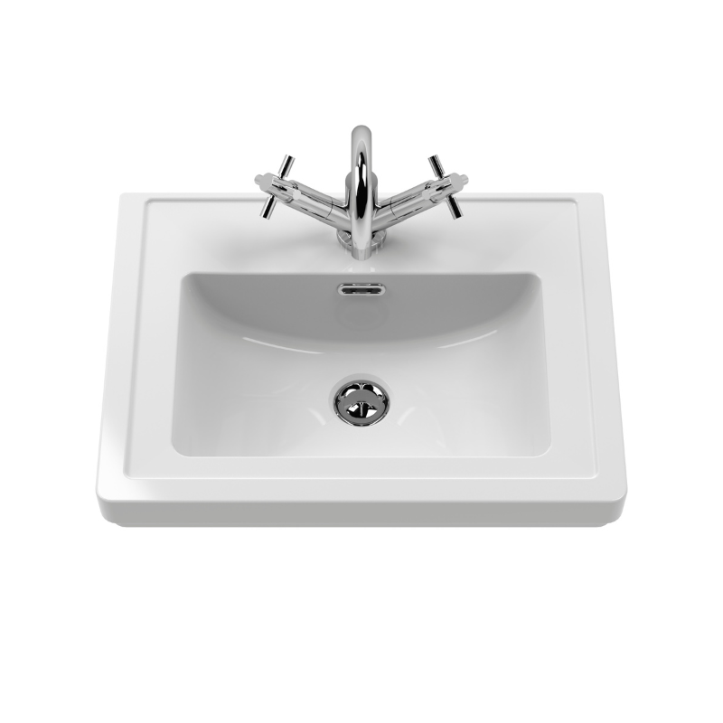 Nuie Classique 500mm Floor Standing 2-Door Vanity & Basin 1TH (1 size, Satin Grey) - Brand New Bathrooms