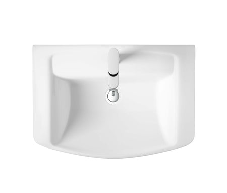 Hudson Reed Maya Basin & Full Pedestal (3 sizes, White) - Brandnew Bathroom