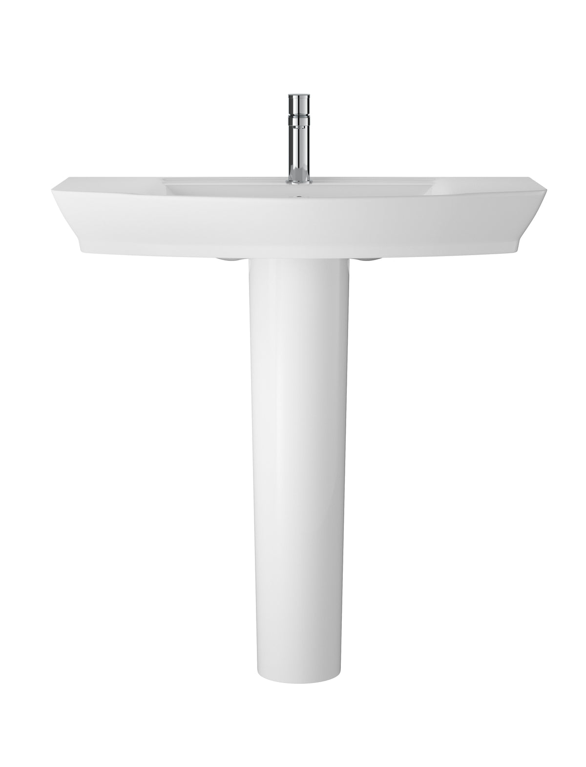 Hudson Reed Maya Basin & Full Pedestal (3 sizes, White) - Brandnew Bathroom