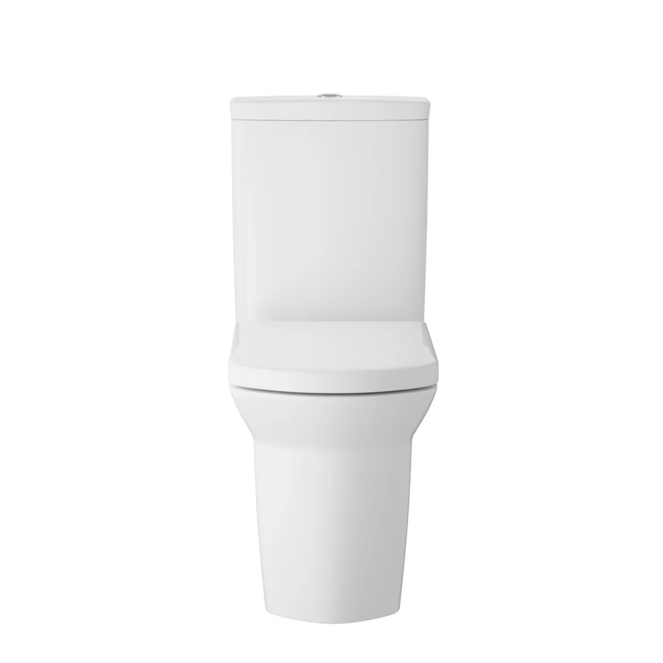 Hudson Reed Maya Flush to Wall Toilet Pan, Cistern & Seat (White)