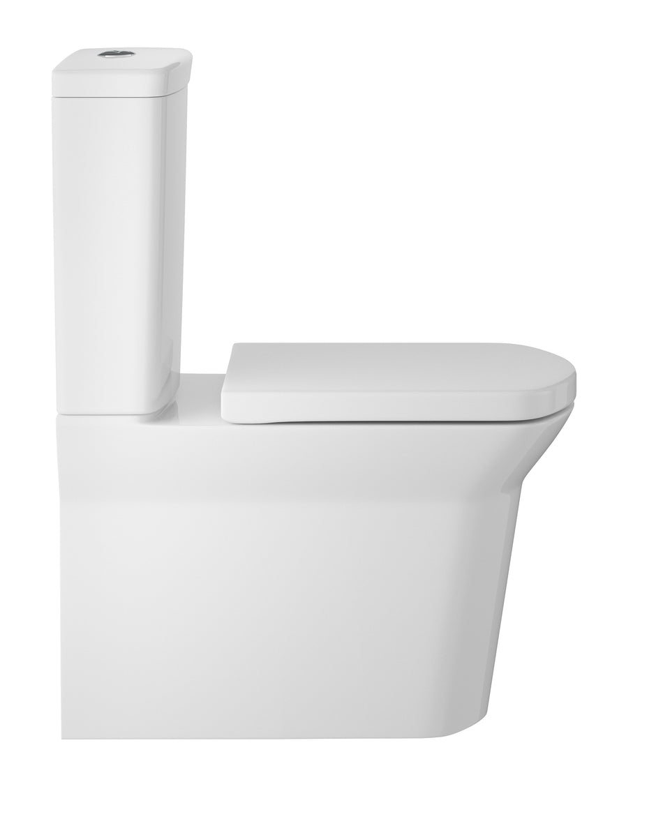 Brand New Bathrooms - Hudson Reed Maya Flush to Wall Pan, Cistern & Seat (white)