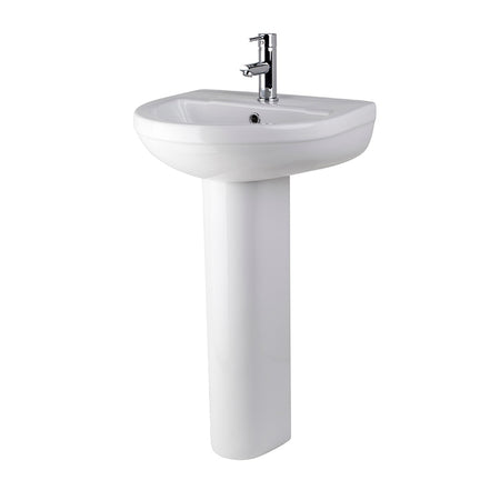 Nuie Harmony Basin with Pedestal (1 size, White) - Brand New Bathrooms