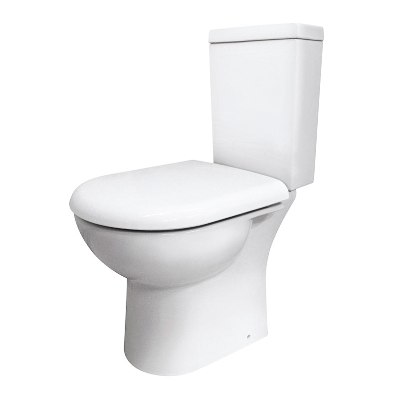 Nuie Provost Semi Flush to Wall WC Toilet Pan & Cistern (1 size, White) - Brand New Bathrooms