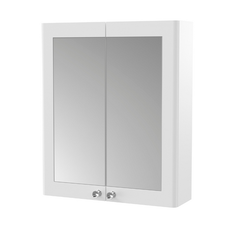 Nuie 600mm Classique Wall Hung 2 Door Mirror Cabinet (1 size, 4 colours) - Brand New Bathrooms