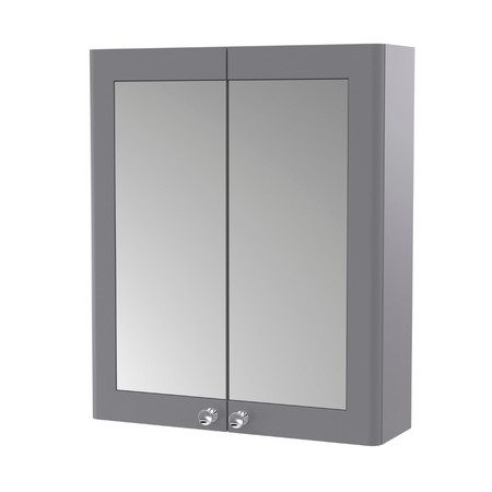 Nuie 600mm Classique Wall Hung 2 Door Mirror Cabinet (1 size, 4 colours) - Brand New Bathrooms