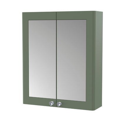 Nuie 600mm Classique Wall Hung 2 Door Mirror Cabinet (1 size, 4 colours) - Brand New Bathrooms