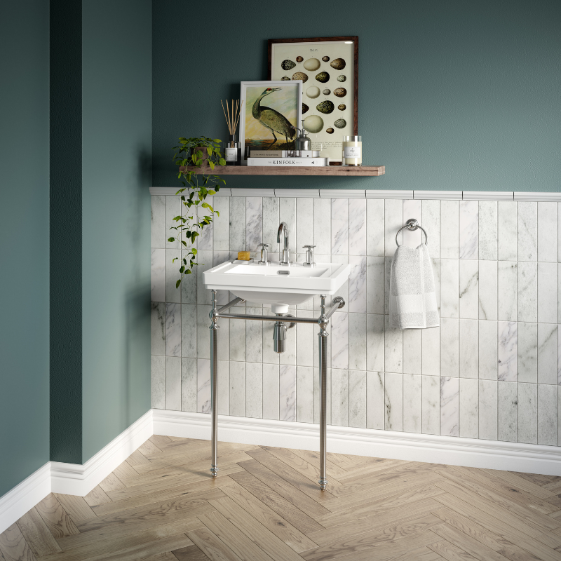 Nuie Basin With Traditional Stand (1 size, 3 types, White) - Brand New Bathrooms
