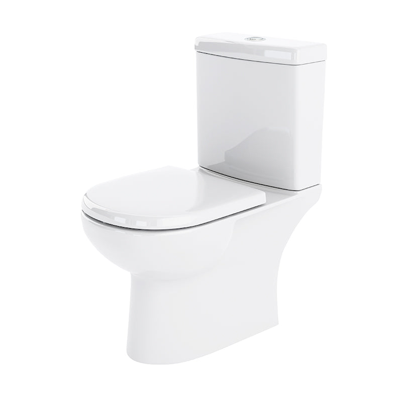 Nuie Lawton Close Coupled WC Toilet Pan & Cistern (1 size, White) - Brand New Bathrooms