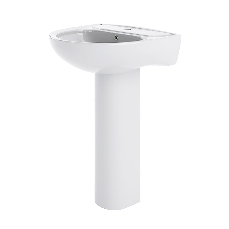 Nuie Lawton Basin & Pedestal (1 size, White) - Brand New Bathrooms
