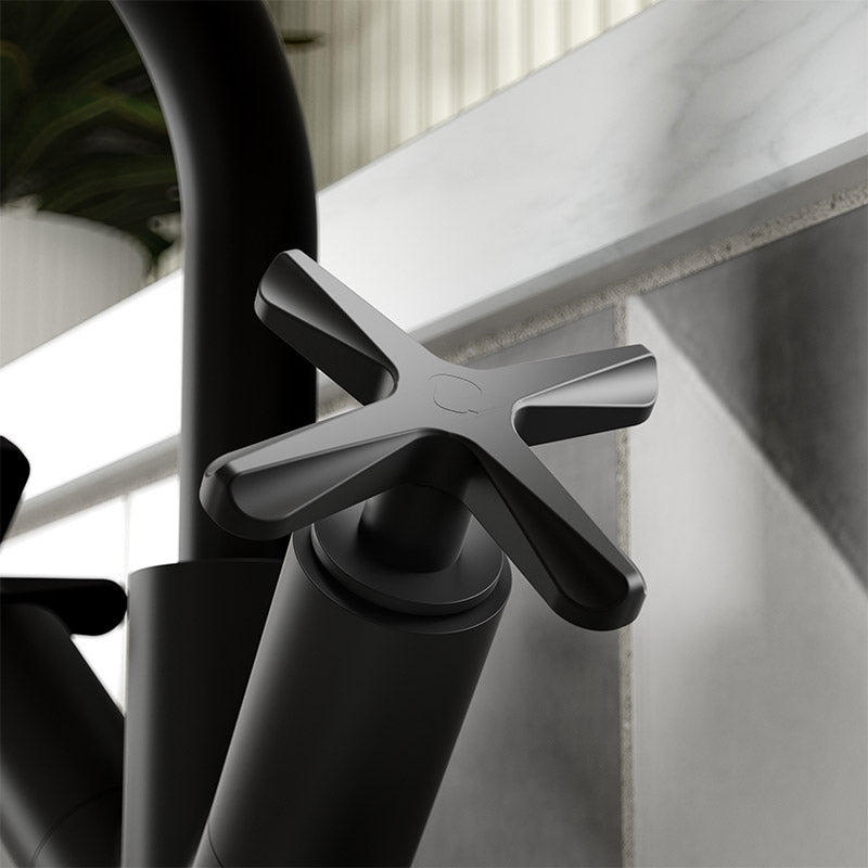 Nuie Aztec Deck Mount Mono Basin Mixer Tap with Push Button Waste (3 colours) - Brandnew Bathroom