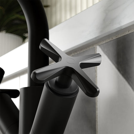 Nuie Aztec Deck Mount Mono Basin Mixer Tap with Push Button Waste (3 colours) - Brandnew Bathroom