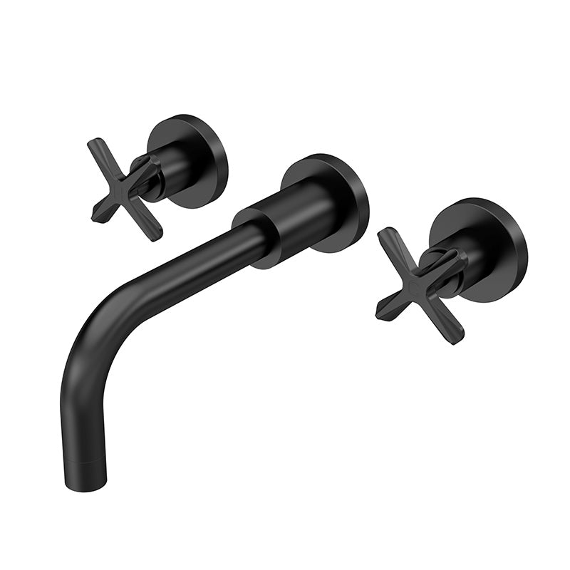 Nuie Aztec Wall Mount 3 Tap Hole Basin Mixer (3 colours) - Brandnew Bathroom