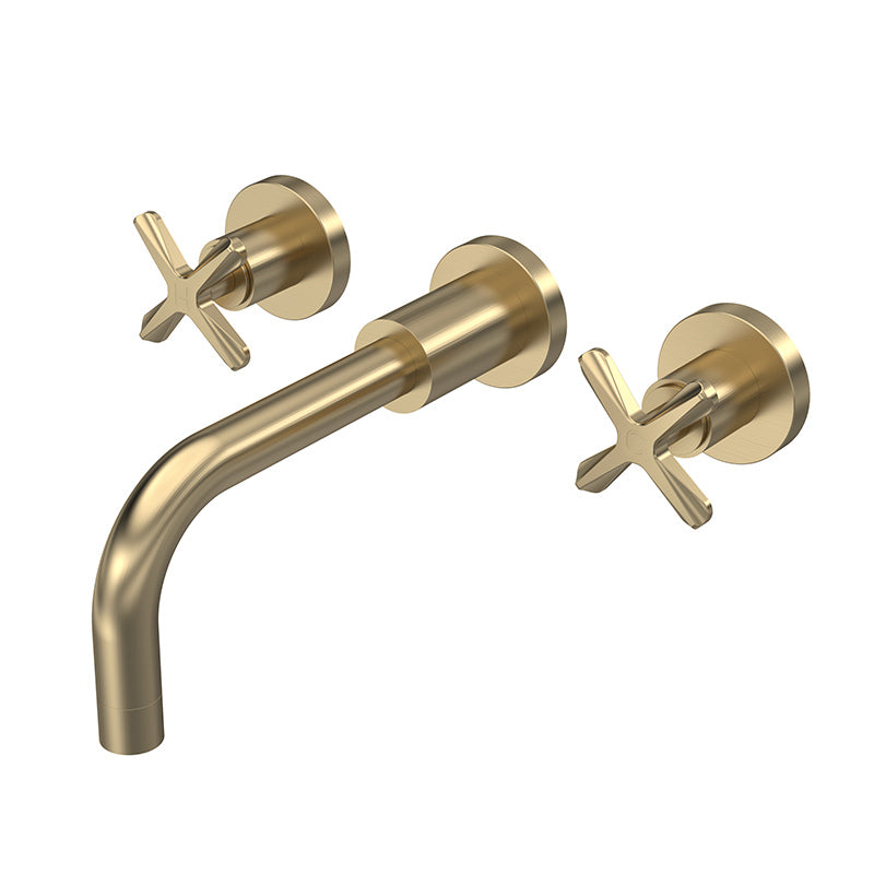 Nuie Aztec Wall Mount 3 Tap Hole Basin Mixer (3 colours) - Brandnew Bathroom