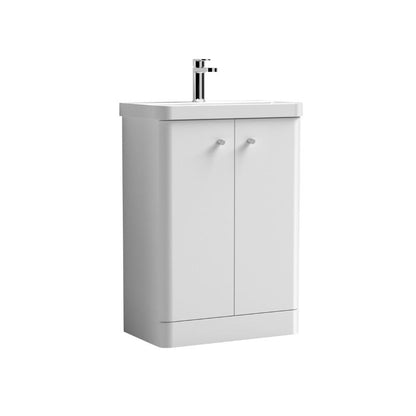 Nuie Core Floor Standing 2 Door Vanity Basin Unit & Ceramic Basin (3 sizes, 3 Colours) - Brand New Bathrooms