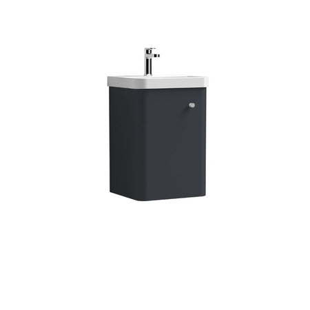 Nuie Core Wall Hung 1 Door Vanity Basin Unit & Ceramic Basin (1 size, 3 colours) - Brand New Bathrooms