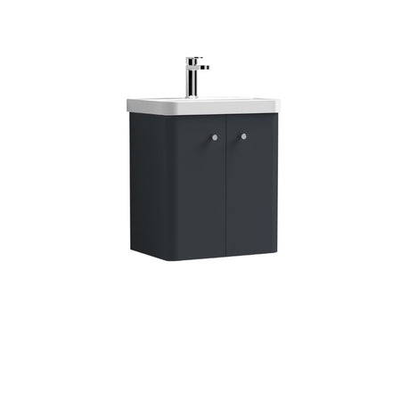 Nuie Core Wall Hung 2 Door Vanity Basin Unit & Ceramic Basin (3 sizes, 3 Colours) - Brand New Bathrooms