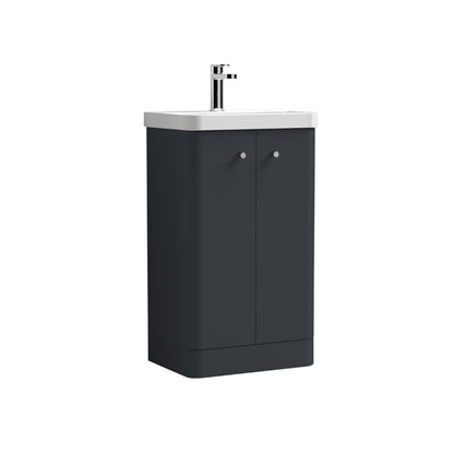 Nuie Core Floor Standing 2 Door Vanity Basin Unit & Ceramic Basin (3 sizes, 3 Colours) - Brand New Bathrooms
