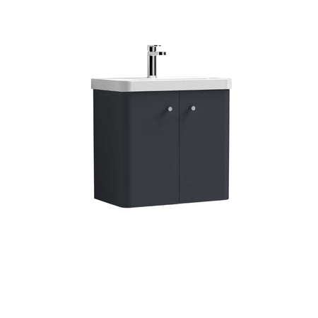 Nuie Core Wall Hung 2 Door Vanity Basin Unit & Ceramic Basin (3 sizes, 3 Colours) - Brand New Bathrooms