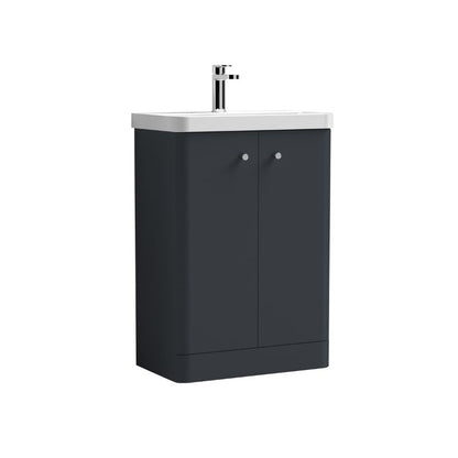 Nuie Core Floor Standing 2 Door Vanity Basin Unit & Ceramic Basin (3 sizes, 3 Colours) - Brand New Bathrooms