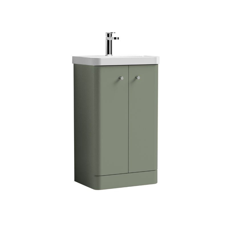 Nuie Core Floor Standing 2 Door Vanity Basin Unit & Ceramic Basin (3 sizes, 3 Colours) - Brand New Bathrooms