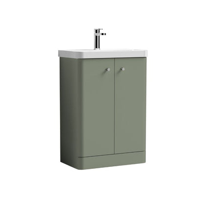 Nuie Core Floor Standing 2 Door Vanity Basin Unit & Ceramic Basin (3 sizes, 3 Colours) - Brand New Bathrooms