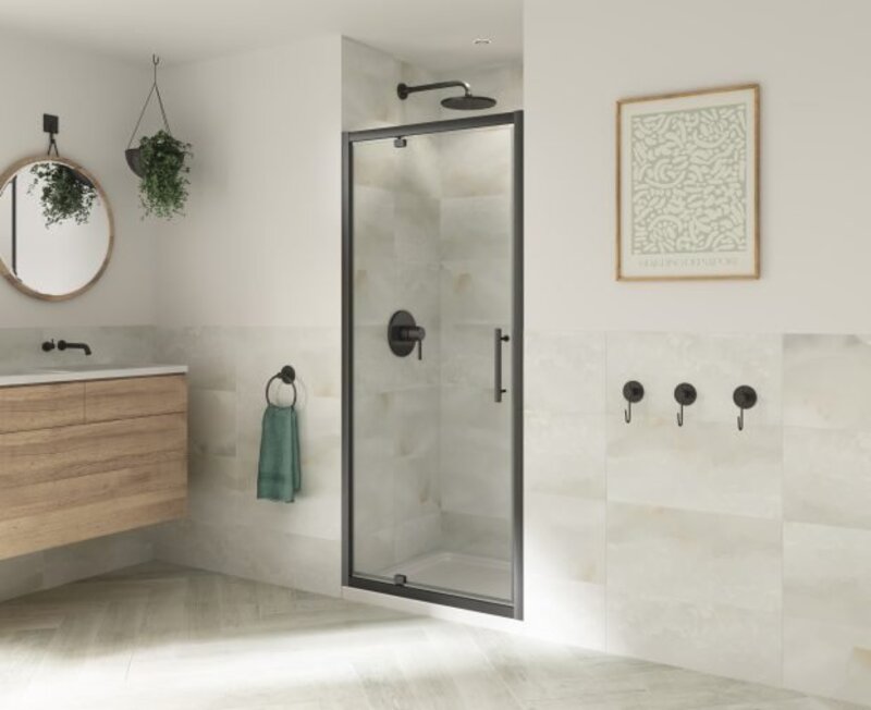 Coram Showers Optima 6 Pivot Shower Door (5 sizes, 3 colours) - Brand New Bathrooms