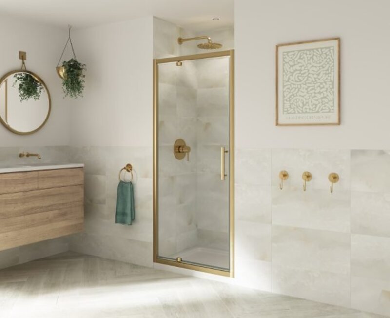 Coram Showers Optima 6 Pivot Shower Door (5 sizes, 3 colours) - Brand New Bathrooms