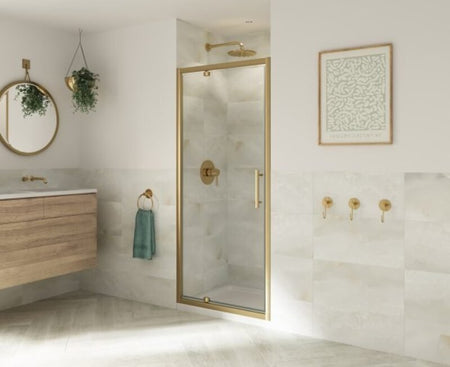 Coram Showers Optima 6 Pivot Shower Door (5 sizes, 3 colours) - Brand New Bathrooms