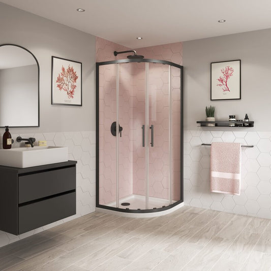 Coram Showers Optima 6 Quadrant Door Shower Enclosure (3 sizes, 3 colours) - Brand New Bathrooms