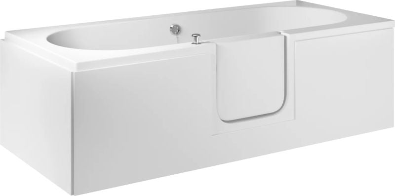Mantaleda Cordova Walk-In Double Ended Bathtub (1 size, 2 styles, White) - Brand New Bathrooms