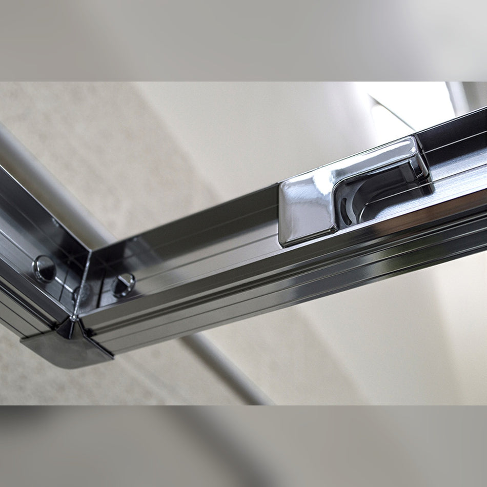 Coram Showers Optima 6 Corner Entry Door Shower Enclosure (1 size, Chrome)
