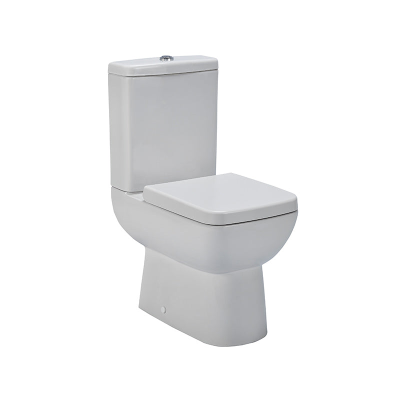 Nuie Ambrose Compact Semi Flush to Wall WC Toilet Pan & Cistern (1 size, White) - Brand New Bathrooms