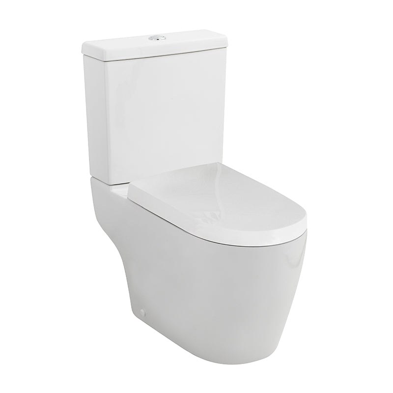 Nuie Provost Semi Flush to Wall WC Toilet Pan & Cistern (1 size, White) - Brand New Bathrooms