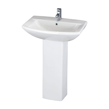 Nuie Asselby Basin & Pedestal (1 size, White) - Brand New Bathrooms