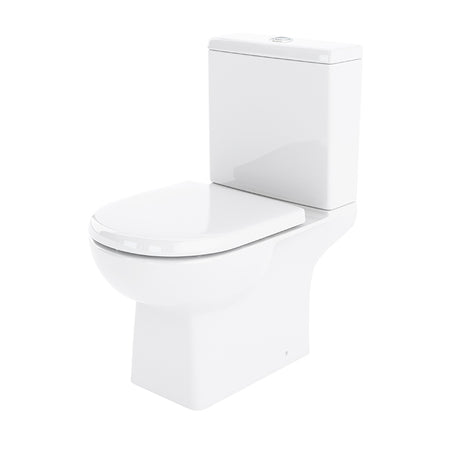 Nuie Asselby Close Coupled WC Toilet Pan & Cistern (1 size, White) - Brand New Bathrooms