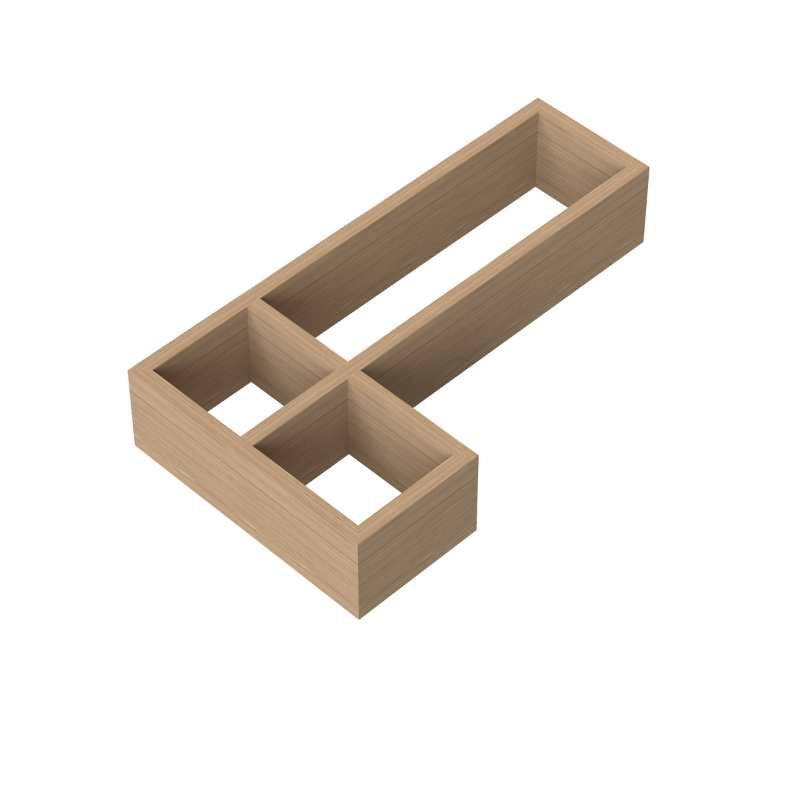 Nuie Accessories L-Shaped Bamboo Drawer Organiser (1 size, Bamboo) - Brand New Bathrooms