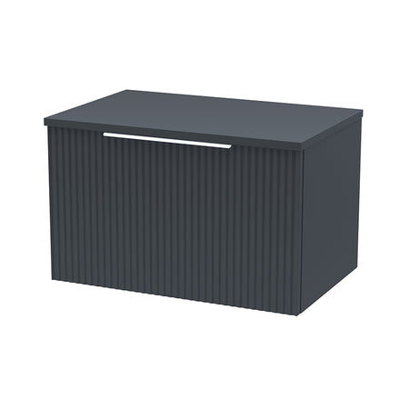 Hudson Reed Fluted Wall Hung Single Drawer 600mm Vanity and Matching Worktop (1 size, 5 colours) - Brand New Bathrooms