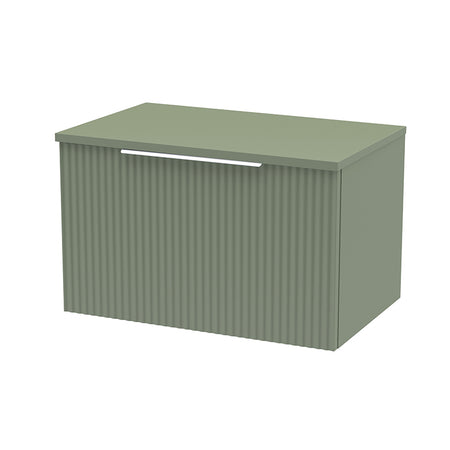 Hudson Reed Fluted Wall Hung Single Drawer 600mm Vanity and Matching Worktop (1 size, 5 colours) - Brand New Bathrooms