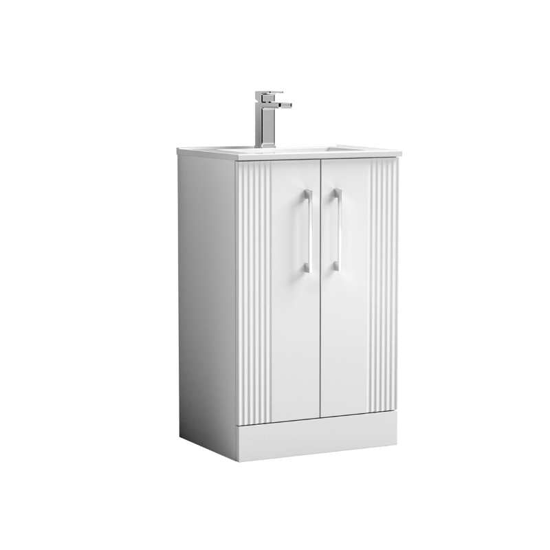 Nuie Deco Floor Standing 2 Door Vanity & Basin 2 (1 size, 5 colours) - Brand New Bathrooms
