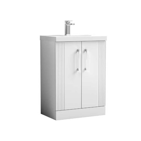 Nuie Deco Floor Standing 2-Door Vanity & Mid-Edge Basin (1 size, 5 colours) - Brand New Bathrooms