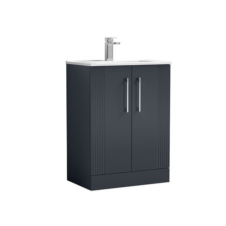 Nuie Deco Floor Standing 2-Door Vanity & Minimalist Basin (1 size, 5 colours) - Brand New Bathrooms