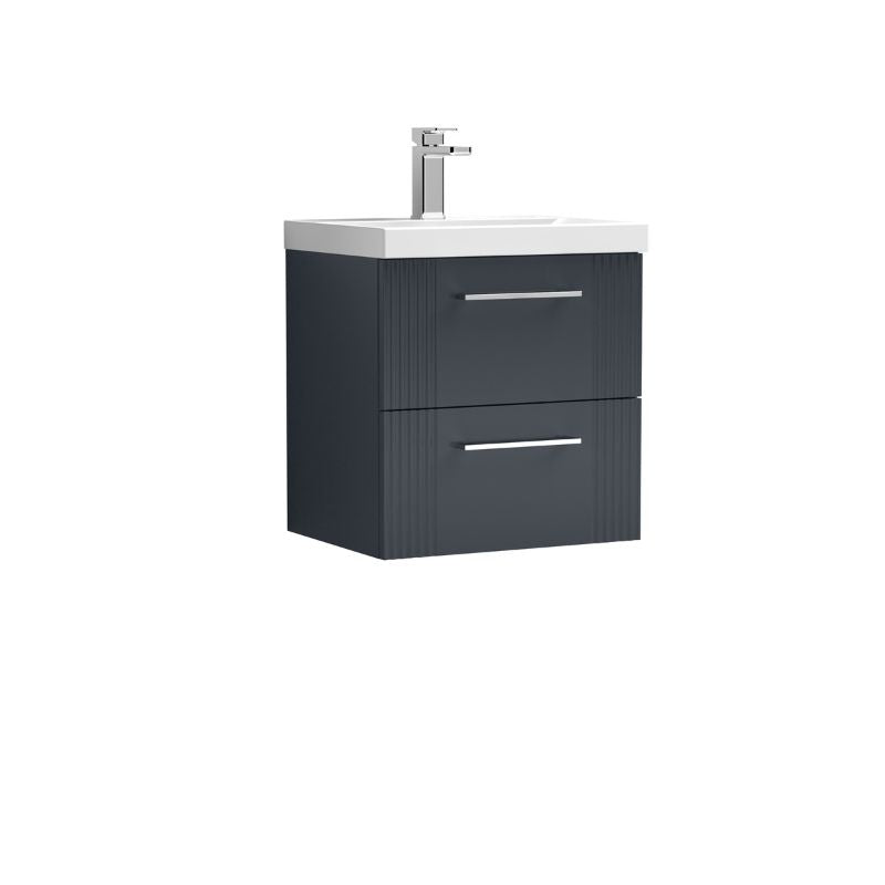Nuie Deco Wall Hung 2-Drawer Vanity & Mid-Edge Basin (1 size, 5 colours) - Brand New Bathrooms