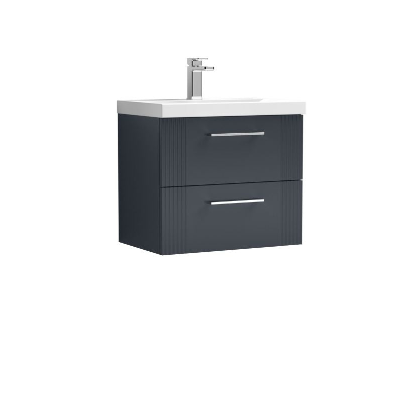 Nuie Deco Wall Hung 2-Drawer Vanity & Mid-Edge Basin (1 size, 5 colours) - Brand New Bathrooms