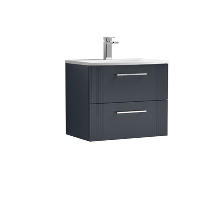 Nuie Deco Wall Hung 2-Drawer Vanity & Curved Basin (1 size, 5 colours) - Brand New Bathrooms